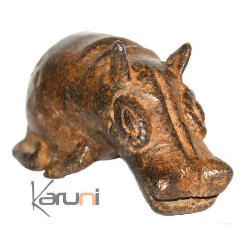 Art Dogon Bronze Animal Hippopotame Sculpture Africain Mali Dcoration ethnique Afrique 01 b