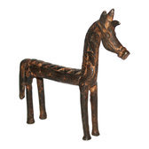 Art Dogon Bronze Animal Cheval Sculpture Africain Mali Dcoration ethnique Afrique 02