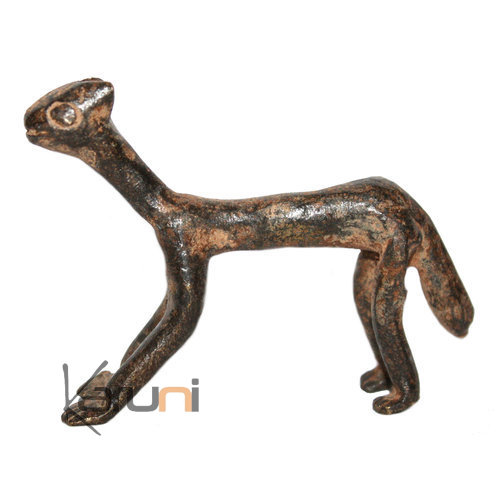 Art Dogon Bronze Animal Panthère Sculpture Africain  ethnique Afrique 01