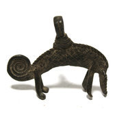 Art Dogon Africain Bronze Pendentif Amulette Sculpture Mali Dcoration ethnique Afrique 06 Cameleon