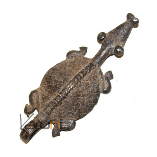 Art Dogon Africain Bronze Pendentif Amulette Sculpture Mali Dcoration ethnique Afrique 12 Crocodile