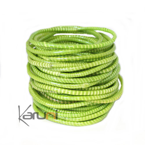 Bracelets JOKKO en Plastique Recyclé Vert Pomme (x12)