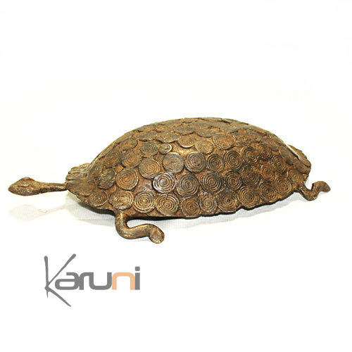 Sculpture Dogon bronze tortue