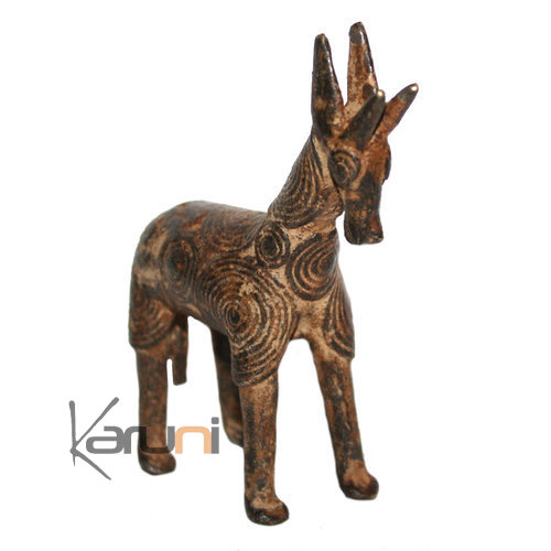 Art Dogon Bronze Animal Girafe Sculpture Africain  ethnique Afrique 02