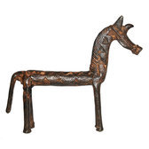 Art Dogon Bronze Animal Cheval Sculpture Africain Mali Dcoration ethnique Afrique 02 b
