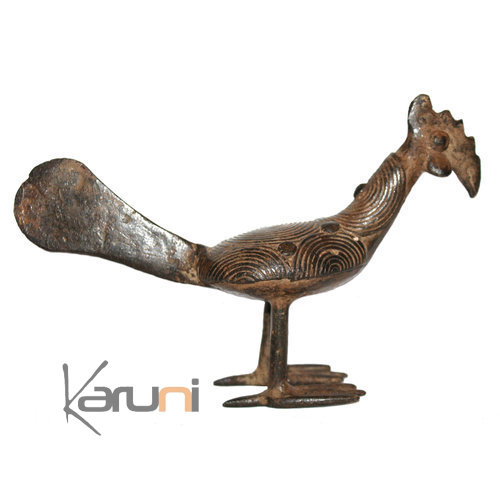 Art Dogon Bronze Animal Coq Sculpture Africain Mali Dcoration ethnique Afrique b