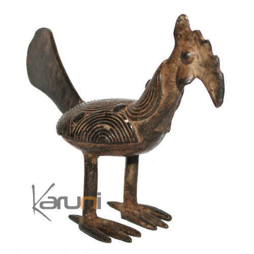 Art Dogon Bronze Animal Coq Sculpture Africain Mali Dcoration ethnique Afrique