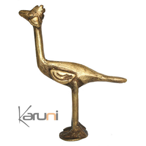 Art Dogon Bronze Animal Autruche Sculpture Africain  ethnique Afrique 02