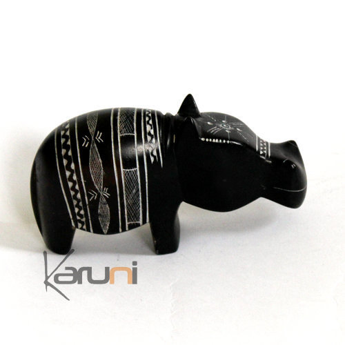 Sculpture Steatite Pierre  Savon Animal Touareg Niger Pierre de l'Ar Dcoration Hippopotame 07
