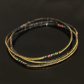 Bijoux Ethniques Bracelets Africains Trs Fins Plastique Homme/Femme/Enfant Lot 3 Jaune Bracelet Africain