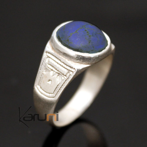 Bague en Argent et Lapis-Lazuli 40 Ronde