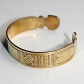Bijoux Touareg Ethniques Bracelet grav en bronze 02 - KARUNI b